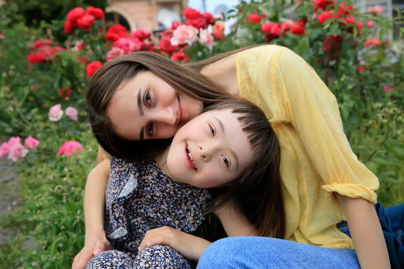 a mother with her daughter with special needs