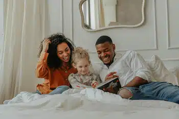 couple with adopted daughter
